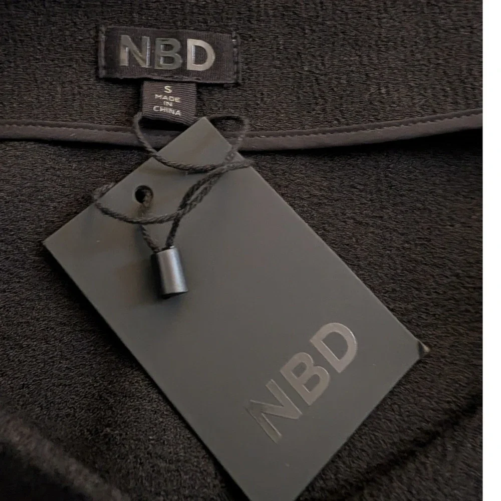 NBD Gisele Maxi Skirt Black Sheer Mesh Panel High Waist Revolve Size S NEW - Picture 5 of 9